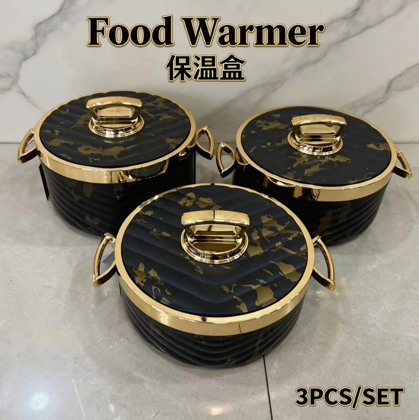 Food warmer 3pcsexportclassy large-capacity insulated lunch box 1.5l-2l-2.5l insulated tableware