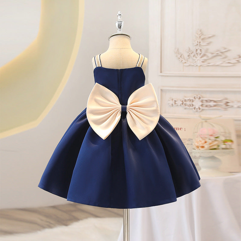 Children's day baby princess dress girl dress first birthday dress flower girl dress shoulder strap fashionable dress fashionable summer style