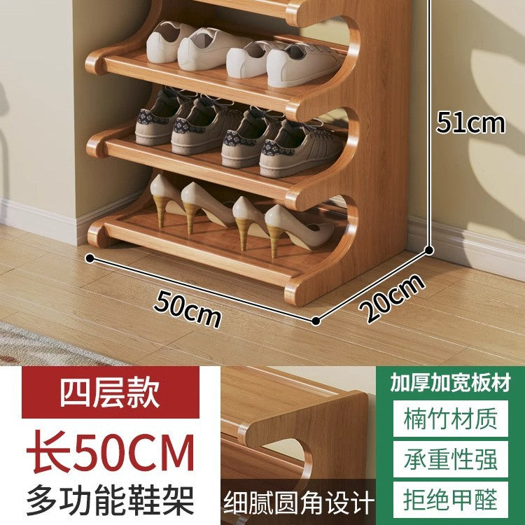 Simple shoe rack, small narrow door, household shoe cabinet, rental house, dormitory, multi-functional storage artifact, space-saving shelf