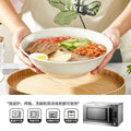 Pure white ceramic bowl for homethickened oven mitts noodle bowl soup bowl hat bowl microwave oven can be processed log0