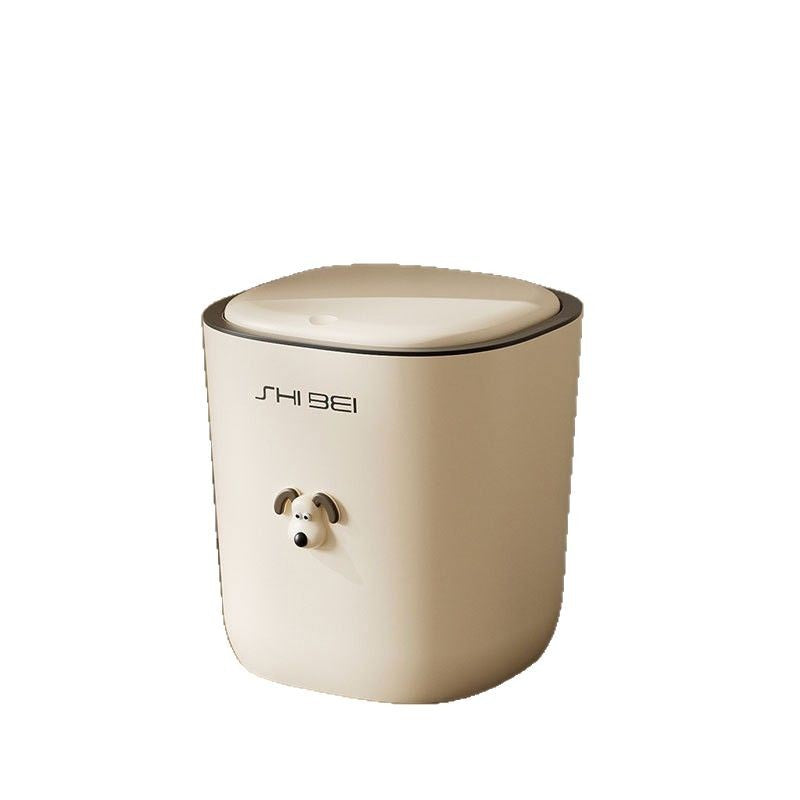 Trash can for homecute high-looking bucket bedroom cream style creative sanitary bucket living room pressure ring with lid push-type