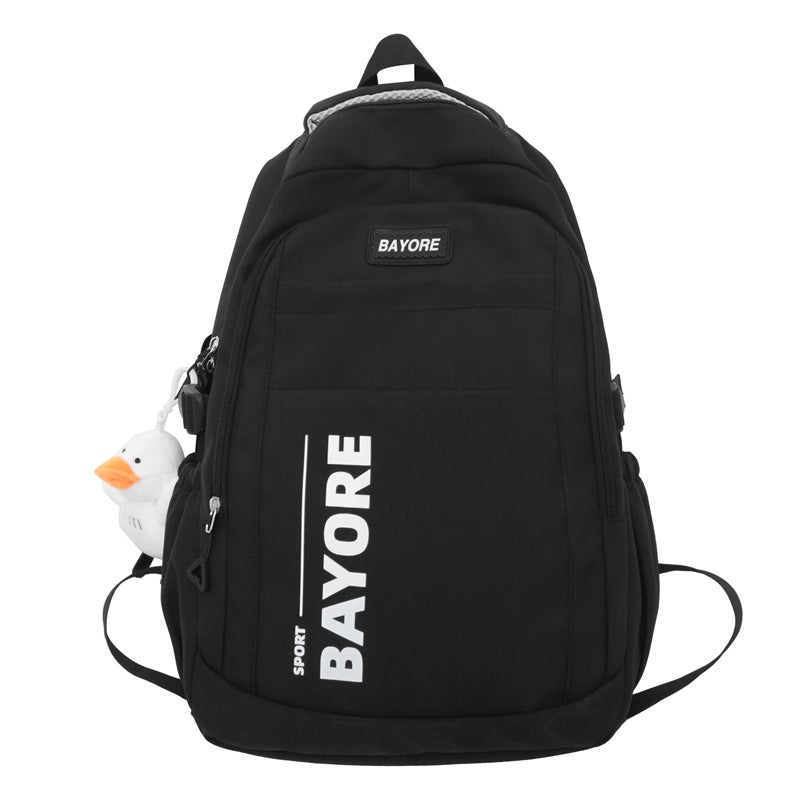 New large-capacity junior high school student college student backpack casual commuting waterproof backpack strong and wear-resistant schoolbag