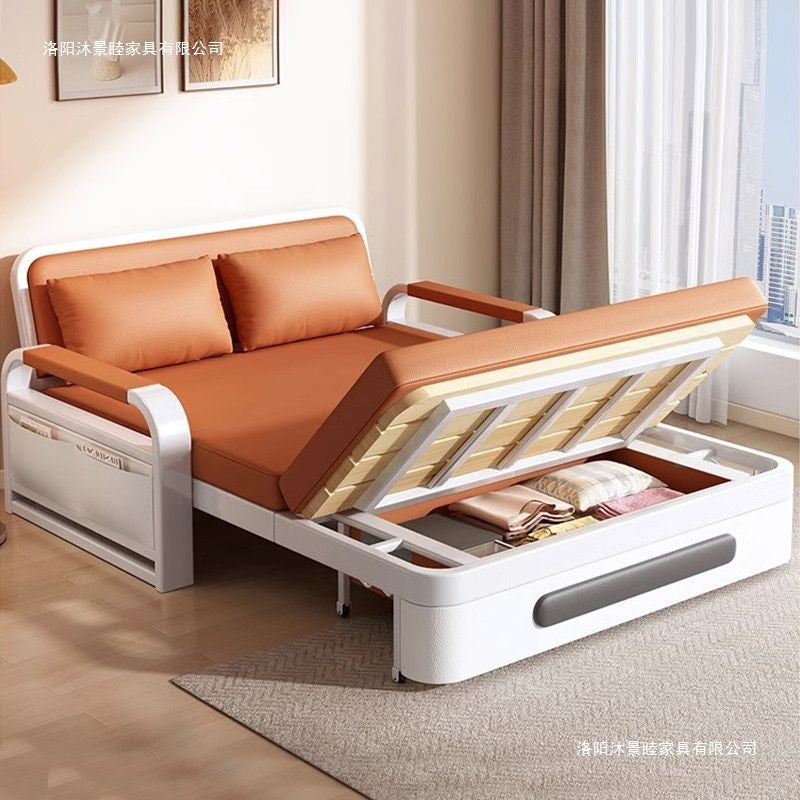 Sofa bed small apartment foldable bed living room balcony telescopic bed multifunctional sofa bed all-in-one dual-purpose foldable bed