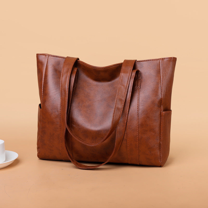 2025 new fashion cross-border women's bag - large capacity shoulder bag, mom bag, simple and versatile tote bag - dropshipping available