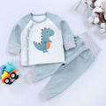 Newborn baby underwear set, 100% cotton class a, comfortable seamless design, children's thermal underwear, high-waisted pants with belly protection