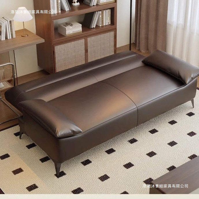 Cat scratch leather sofa bed all-in-one dual-purpose small apartment foldable sofa bed rental room three-person casual sofa bed