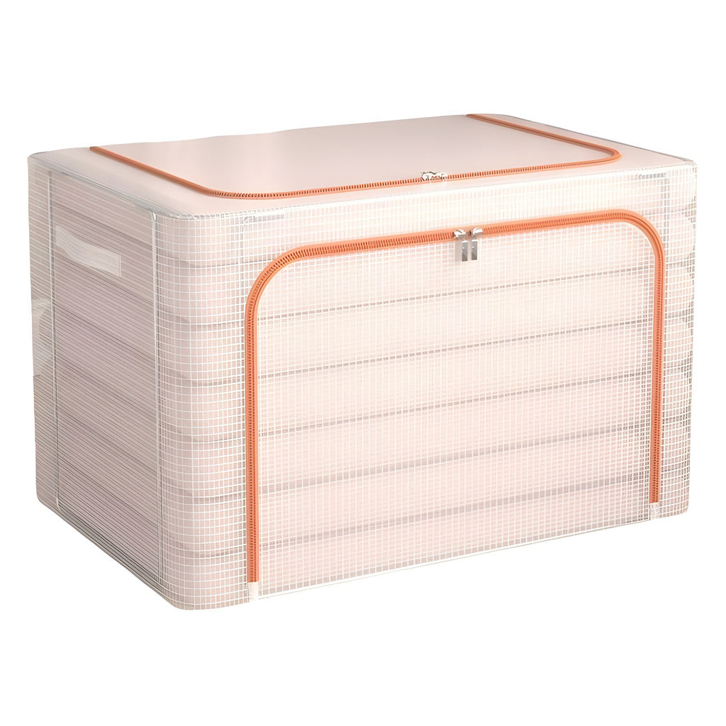 Bedroom new transparent PVC fabric clothing storage box dormitory finishing thickened large-capacity quilt Baina box