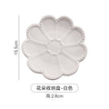 Ins creative floral desktop jewelry organizer ceramic tray - unique embossed entryway display & storage ornament