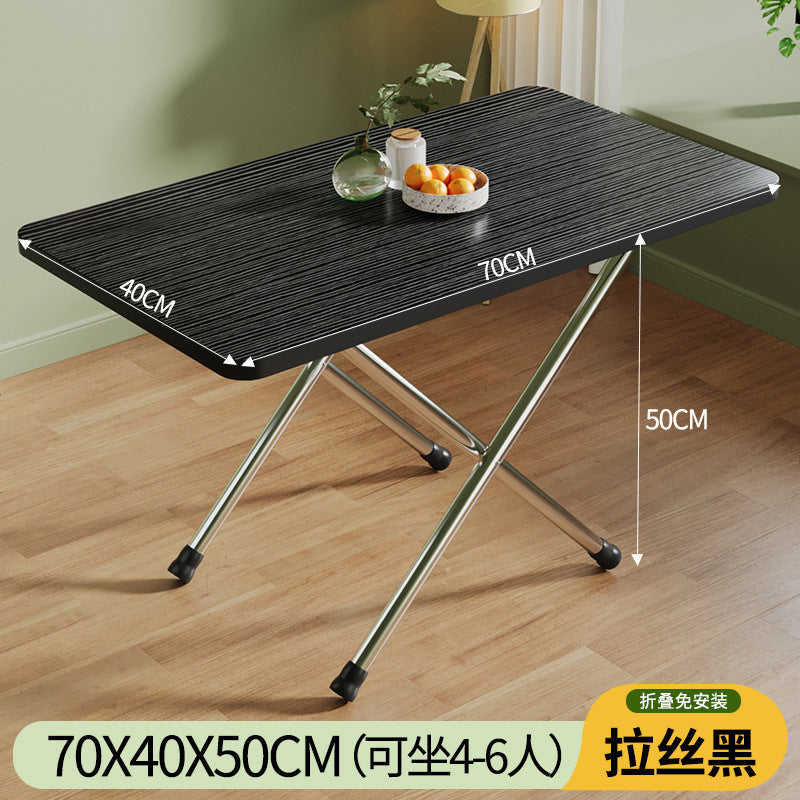 Small table, foldable table, dining table, for home rental house, simple dining table, outdoor portable rectangular stall table