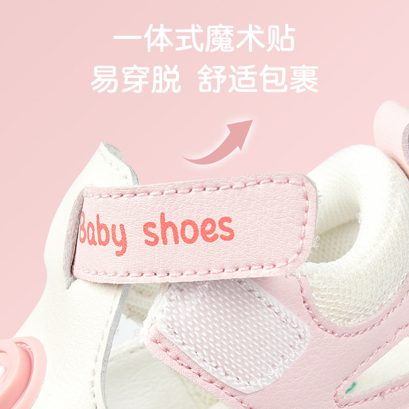Baby sandals women's summer toddler shoes 0-1-2 years old infant anti-slip soft sole baby boy shoes