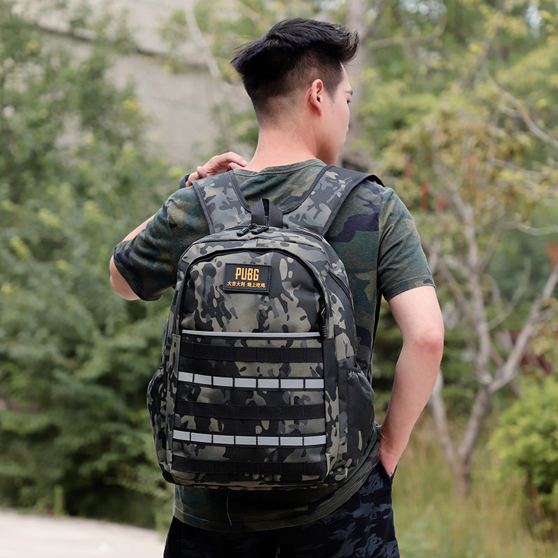 Mountaineering camouflage eating chicken, the same third-level men's backpack schoolbag, primary school students, special forces children, waterproof and large capacity
