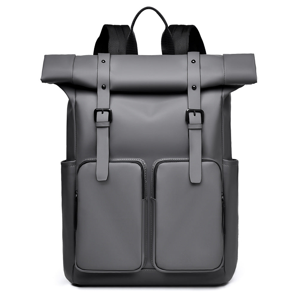 Cross-border backpack men's high-end sense large-capacity business travel backpack college student commuter roll-up backpack