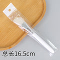 White handle silver ferrule knife-shaped silicone brush