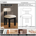 Black frame + off-white leather cushion fas grade rubber wood