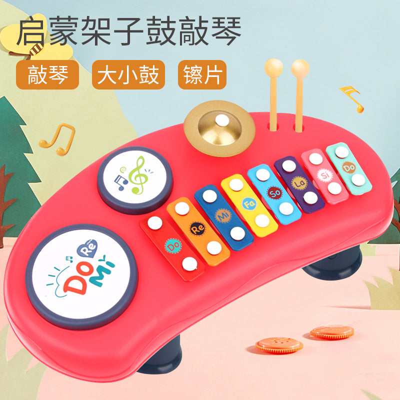 Educational eight-note handbell piano - 2-in-1 musical instrument for babies and toddlers (8 months+) - infant and toddler music toy piano 1
