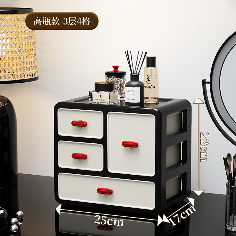 Friendly antique cosmetics storage box desktop dresser drawer type household bedroom sundries storage box
