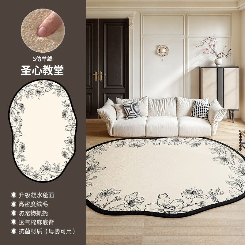Carpet living room french retronew arrival stain-resistant and easy-care bedside blanket sofa coffee table asymmetrical shaped mat