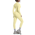 New seamless knit yoga set - high-waisted, butt-lifting, compression, quick-dry activewear three-piece outfit for outdoor running and fitness