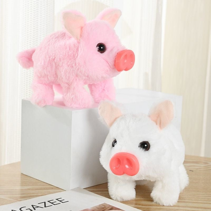 Dropshipping realistic plush electric piggy - jumps & squeaks - kids' pretend play pet toy