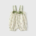 Newborn baby summer clothes - lightweight, breathable romper - baby's first month & 100-day celebration - princess style bodysuit - snap-crotch romper