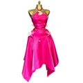 European and american cross-border women's fashion:  summer new arrivals - sexy and elegant butterfly embellished high-waisted halter neck asymmetrical dress