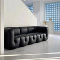 Swiss genuine leather designer modular artistic mid-century modern sofa