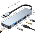 usb hub 3.0 4-in-1 hub, one-to-four laptop adapter, type-c splitter