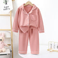 Derong heattechsuit double-sided couple pajamas women's thickened winter men's lapel home clothes pajamas suit