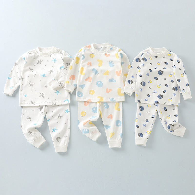 Baby autumn clothessuitbabyintimatespure cottonnewbornkids home clothes 0-3 years old boys and girls spring & fallsuit