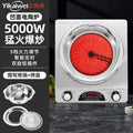 Concave titanium crystal electric ceramic stove comes with baking pan + mandarin duck pot