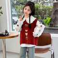 Girls' spring/autumn casual new style base layer top, stylish middle and young children's girl's shirt, kids' spring/autumn korean style fashionable inner layer
