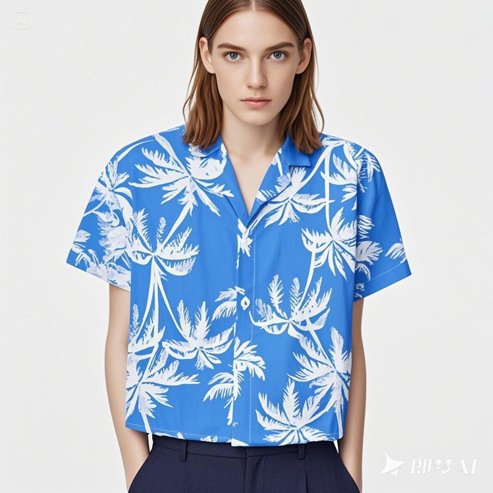 Summernew arrival cross-border kids shirt short-sleeved shirt fried handsome retro beach style printingshirt boys shirt