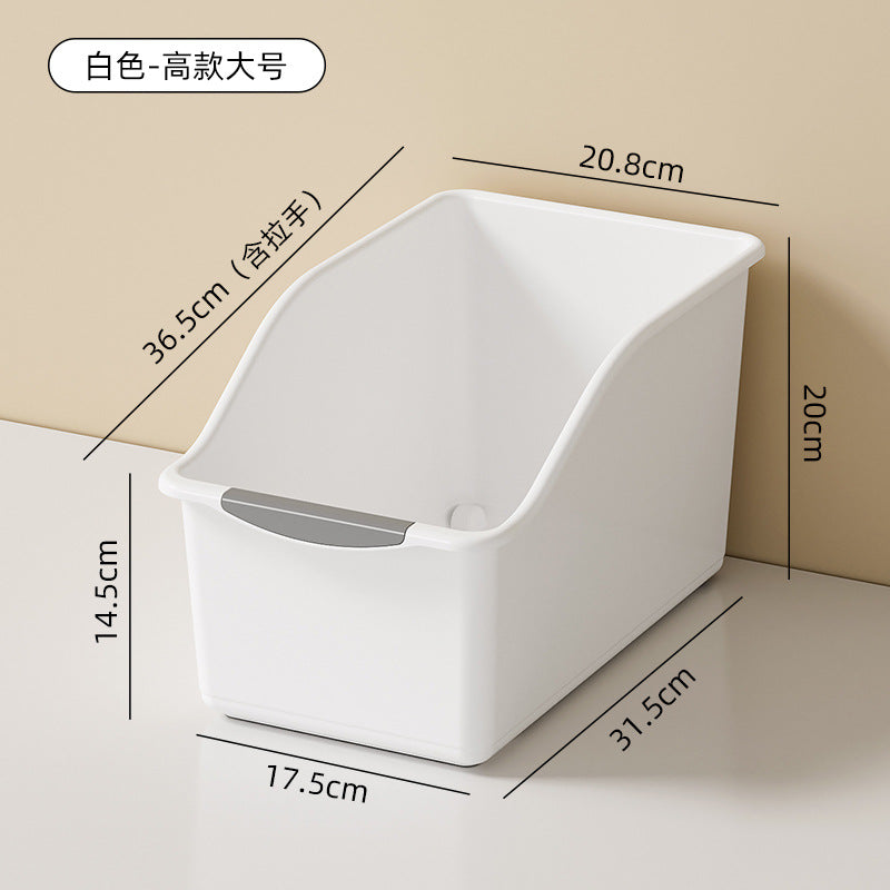 Household cabinet storage basket partition sundries storage box storage multi-functional oblique mouth ins pulley kitchen storage box