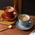Japanese retro creative stoneware coffee ceramic mug - hand brew, vintage style, milk coffee, afternoon tea, office tea cup