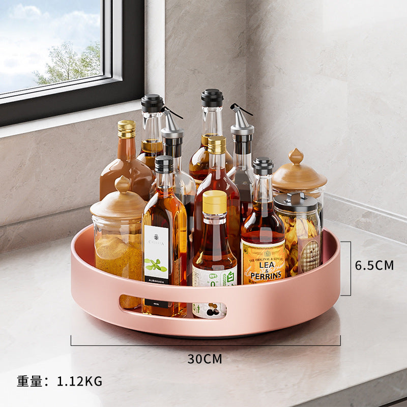 Stainless steel seasoning rack 360 ° rotation convenient rack countertop thickened stainless steel double-layer multi-functional storage
