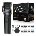 Professional hair clipper with adjustable blades, digital display, quick charge, hair cutting & trimming, salon-grade electric clipper