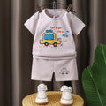 Kids' short-sleeve cartoon cute comfort set - pure cotton class a - boys' summer lightweight t-shirt & girls' clothing - children's apparel