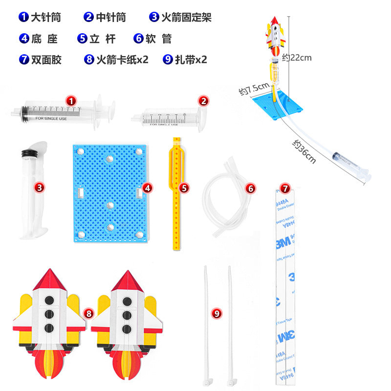 Rocket Launcher Technology Small Production Primary and Secondary School Students Handmade DIY Physical Operation Dynamics Material Pack Steam