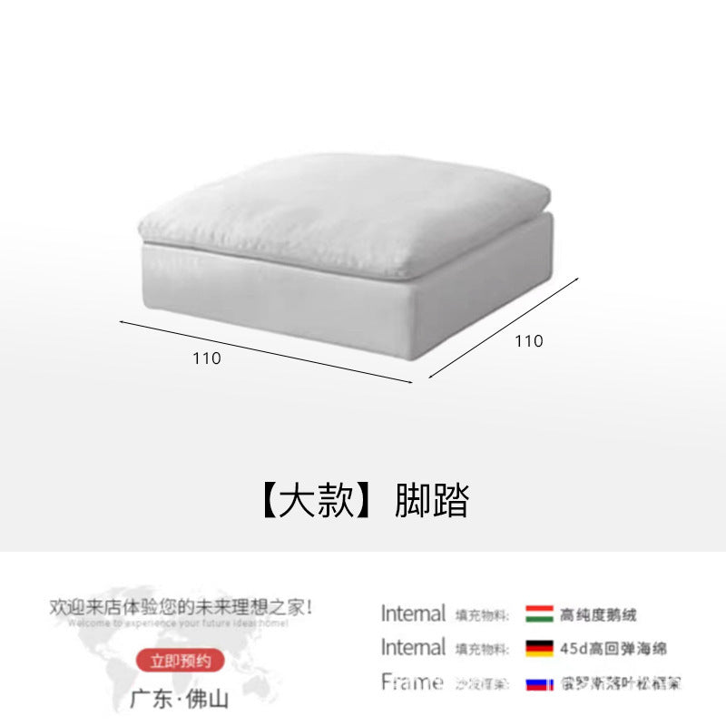 Designer yunsha releases art three-person straight-line modern casual cream style down module sofa combination