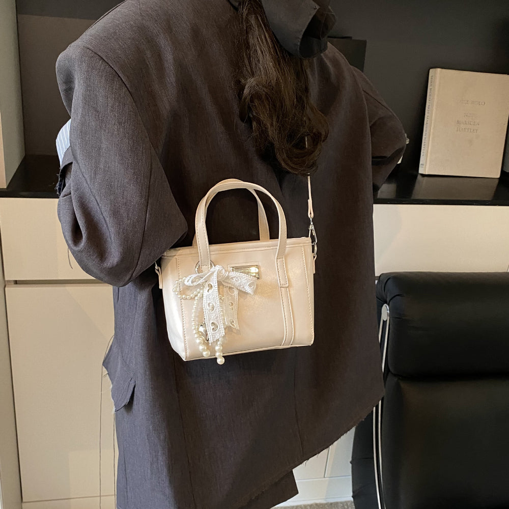 2025 early spring korean style new fashionable elegant handheld bucket bag commuting high-value single shoulder crossbody bag for women