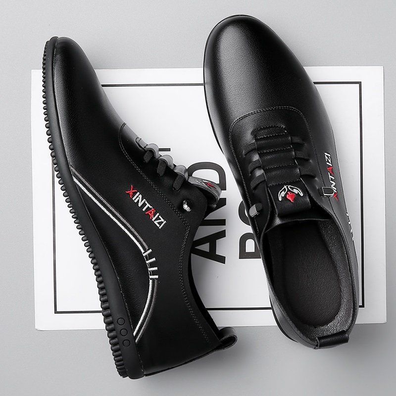 Men's spring new soft leather loafers business casual men's leather shoes slip-on tiktok viral hot seller