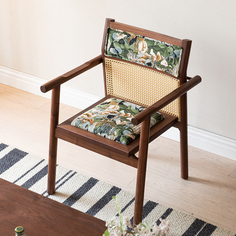 Second-hand style solid wood single chair dining chair desk chair living room balcony casual armchair tea table host chair