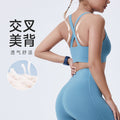 Cross-back shock-absorbing running sports bra for women, high-impact yoga fitness underwear, guangzhou clothing vest style