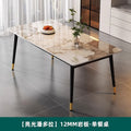 Rock slab dining table and chair combination for homesmall apartment matte thickened dining table modern casualaccessible luxury glossy table