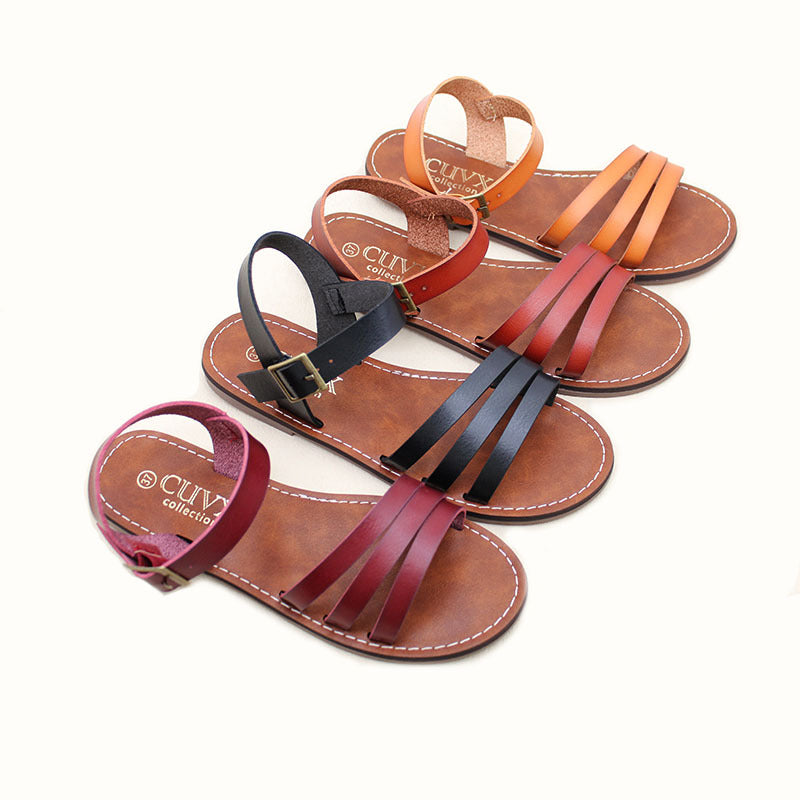 Foreign Trade Chaozhou Women's Shoes Flat Sandals Summer Beach Shoes Non-slip Comfortable One-word Belt Shoes Ladies Sandals