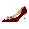 Wedding shoes bridal shoes red stilettos winter 2022 new arrival not tired feet chinese style xiuhe wedding shoes