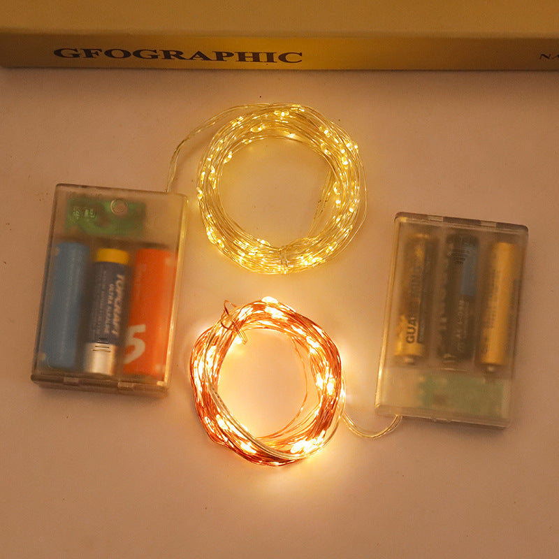led light string copper wire light battery box multifunctional small light string copper wire string light decorative lights star light copper wire light