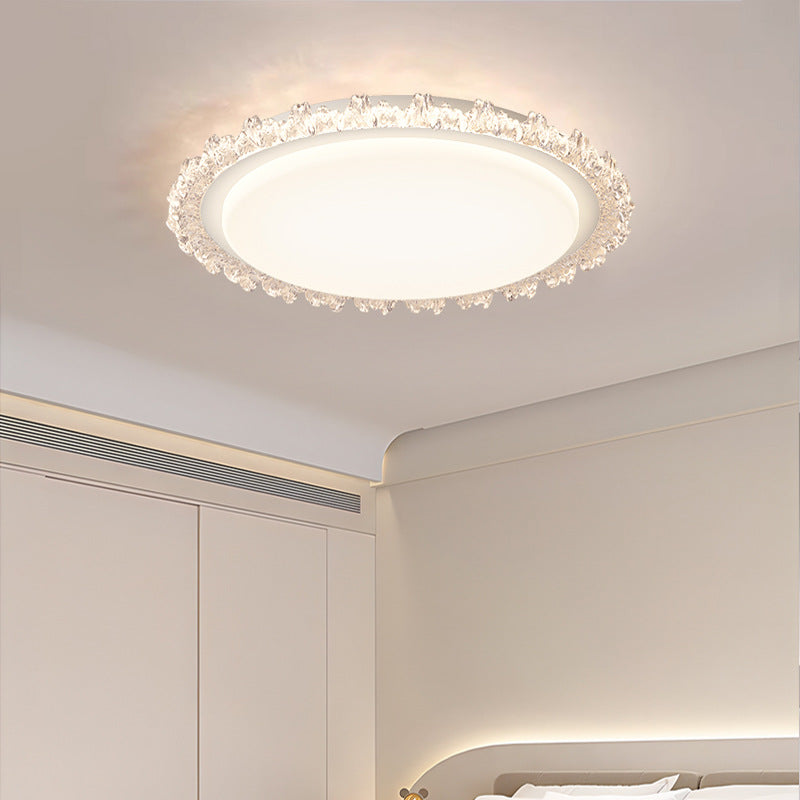 [Strict Selection] 2025 New French Light Luxury Atmospheric Romantic Master Bedroom Light Room Crystal Eye Protection Ceiling Light