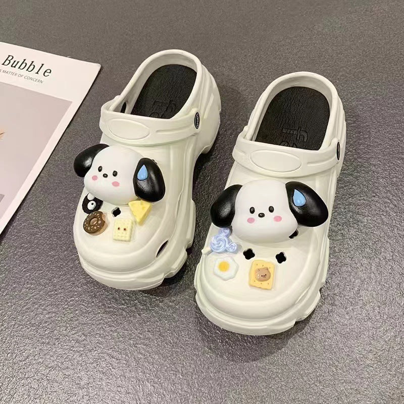 2025 women's clogs - summer outdoor wear, cloud-like comfort, height-boosting thick sole, non-slip, trendy, popular, cute beach sandals