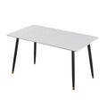 Golden legs-matte pure white straight edge